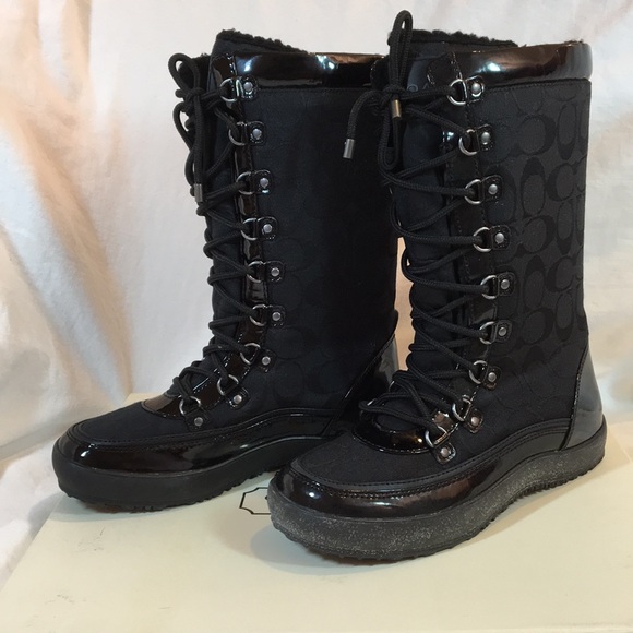 Coach Shoes - Coach black snow boots.